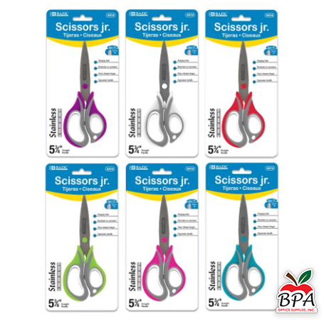 Bazic • Tijera escolar 5-3/4" (variedad de colores)